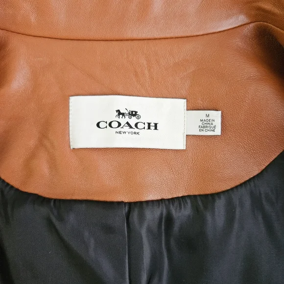 Coach Uptown Racer Leather Jacket - Picture 5 of 13